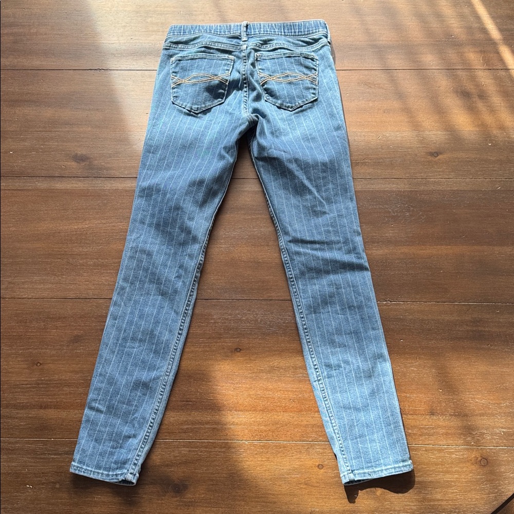 Size 13-14 abercrombie kids pull-on jean legging with vertical stripe details - Picture 4 of 5